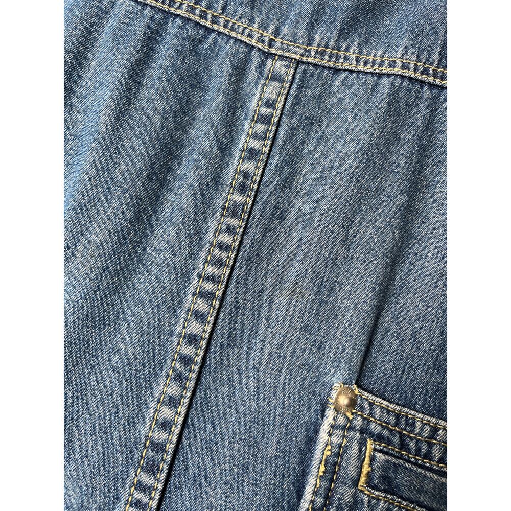 Vintage Cottagecore Feminine Granola Girl Boho Denim Maxi Dress Size Large - Picture 8 of 8
